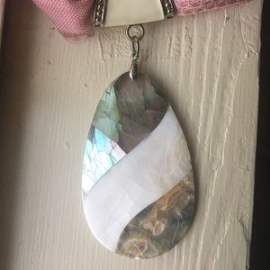 Scarf pendant slide mother of Pearl